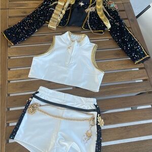 Kpop Demon Hunters Rumi's Costume.
Sequin Star Kids Costume Set - White and Gold